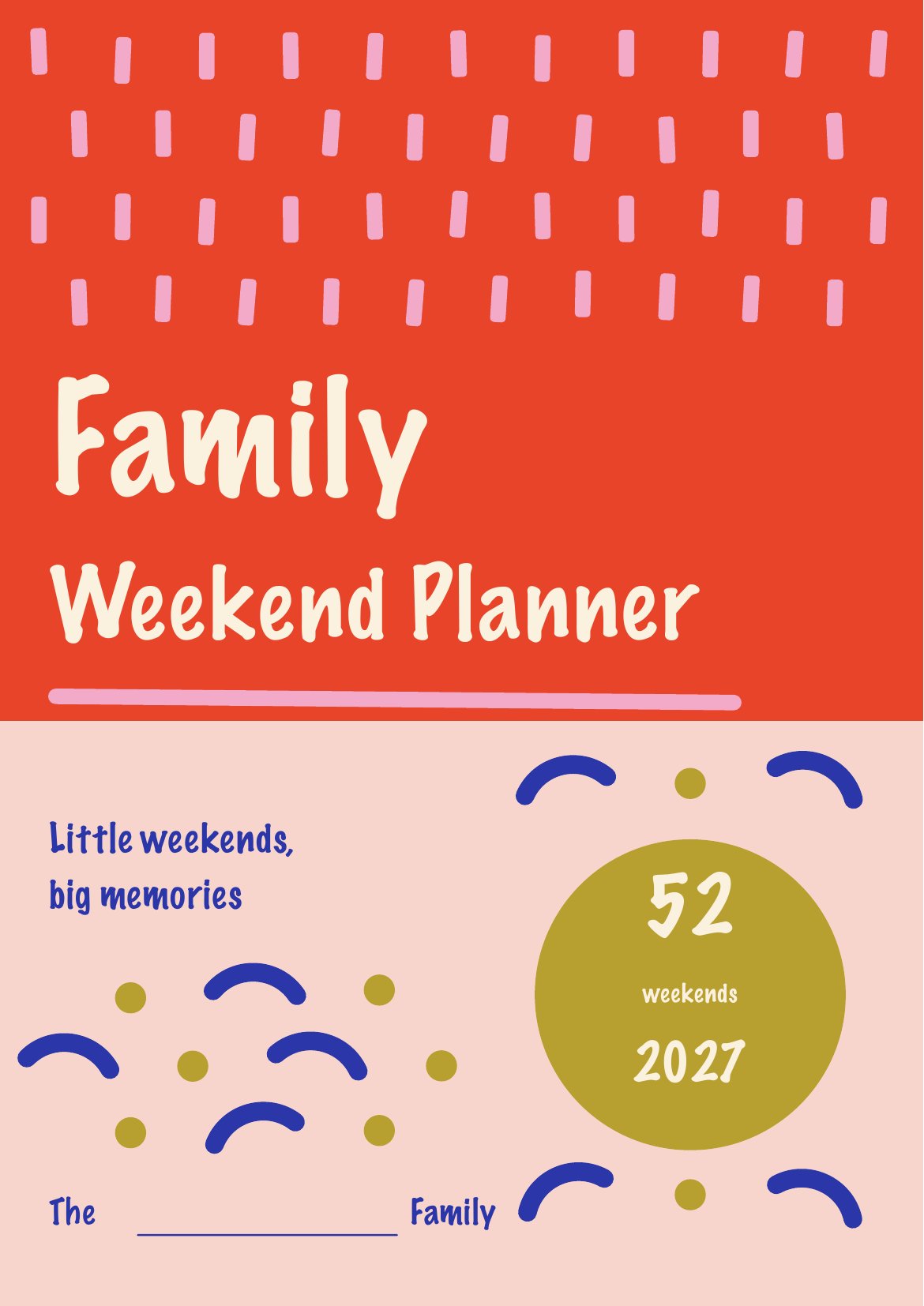 Family Weekend Planner 2027 cover
